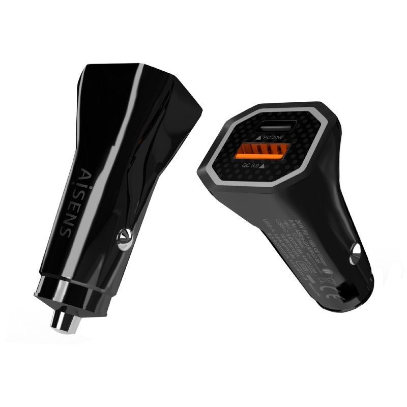 Carregador para automóvel Aisens 38W - Black