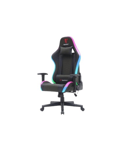 Cadeira Gaming Tempest Glare RGB: Tecido Respirável e Iluminação Imersiva em Preto - Bee Store