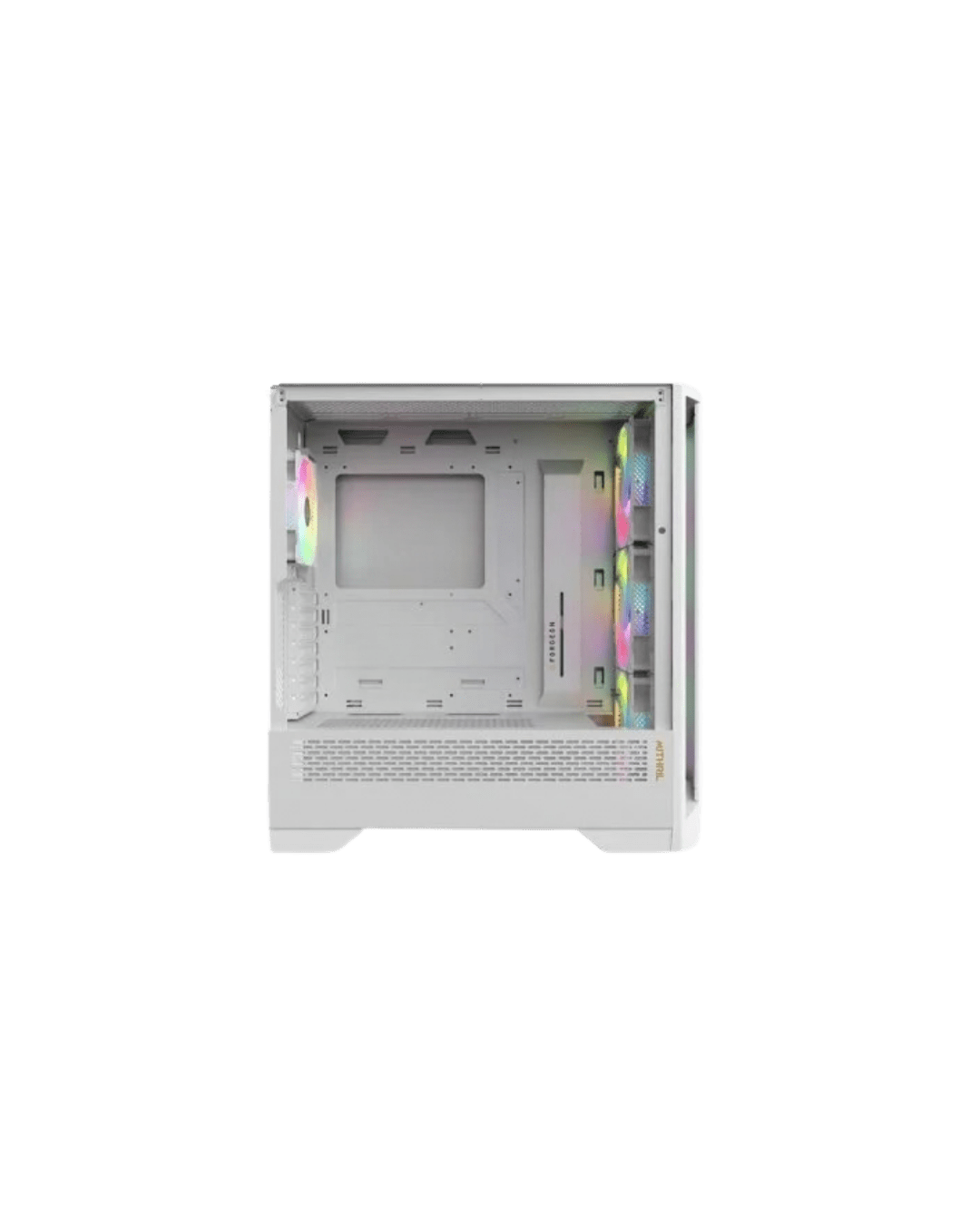 Caixa PC Forgeon Mithril ARGB Mesh Torre ATX | Branca - Bee Store