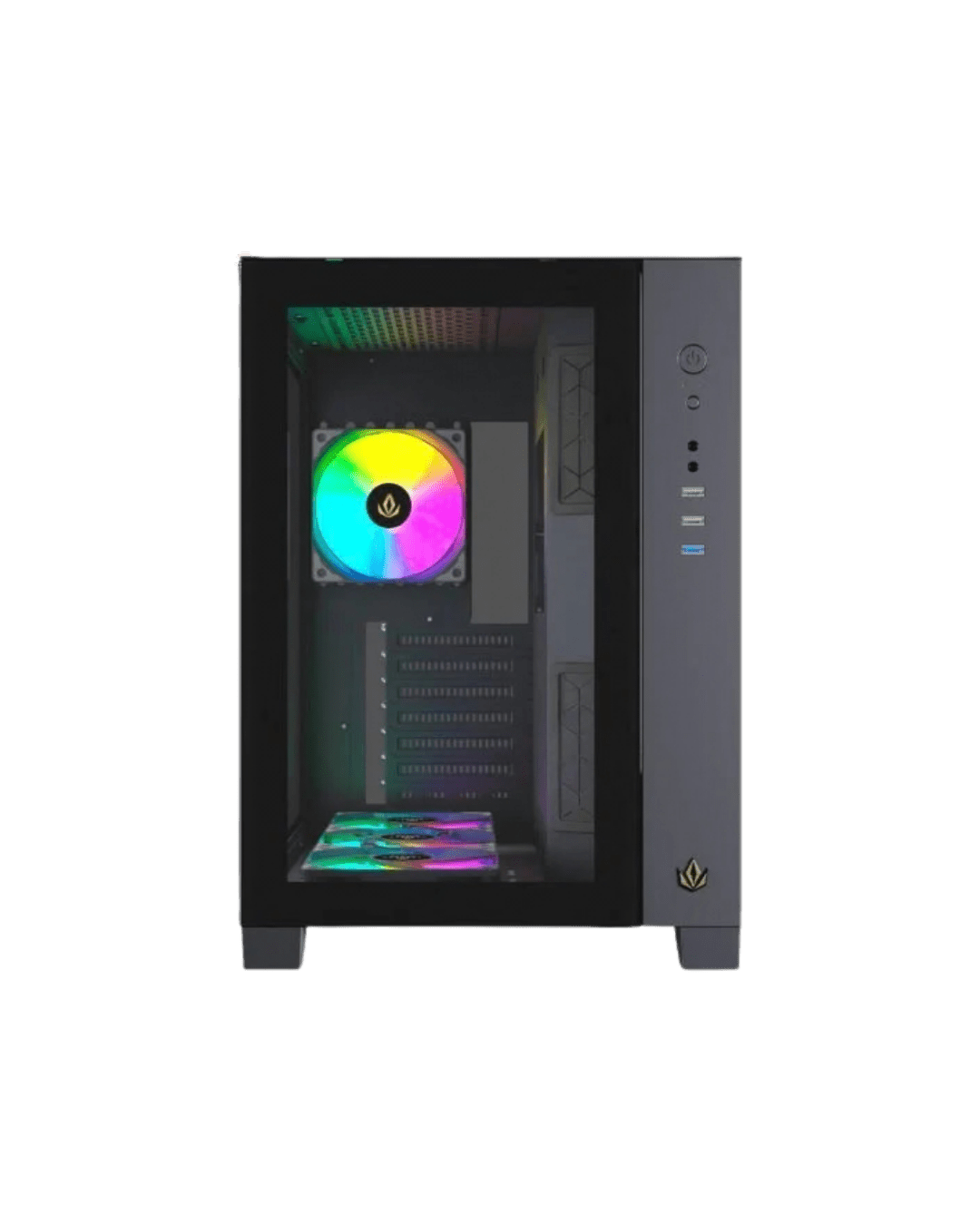 Caixa PC Forgeon Tiberium ARGB Torre ATX | Vidro Temperado | USB 3.0 | Preta - Bee Store