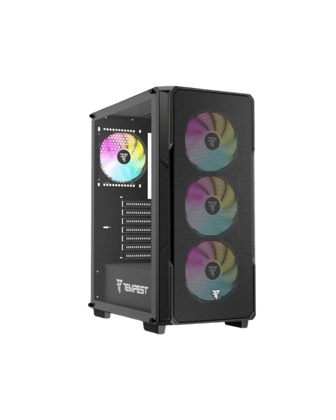Caixa PC Tempest Garrison ARGB ATX | Vidro Temperado | USB 3.0 | Preta - Bee Store
