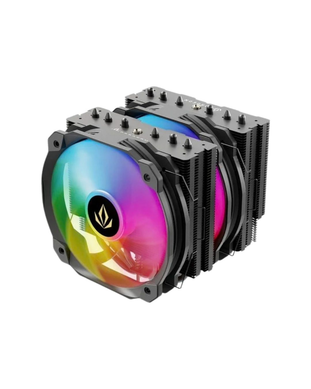 Cooler CPU Forgeon Windlord ARGB | Dual Heatsink | 6 Pipes | 2x140mm | Preto - Bee Store