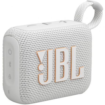 JBL GO 4 Coluna Bluetooth 4.2W IP67 Branco — Ultraportátil com Auracast e 7h Autonomia - Bee Store