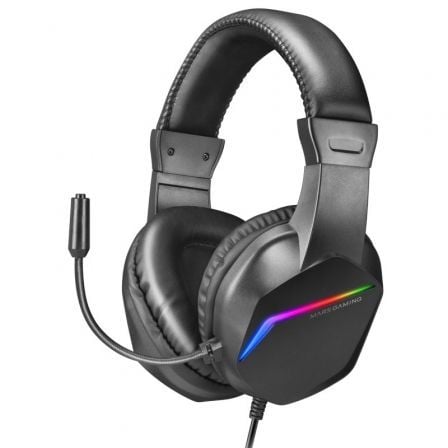 Mars Gaming MH122 Headset Gaming Preto — HiFi Ultra - Bass, Memory Foam e FRGB Rainbow - Bee Store