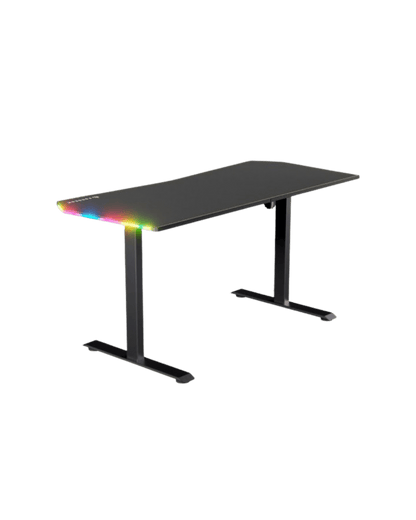 Mesa Gaming Forgeon Battleground Black Elevável com Motor 140x70cm RGB Preta - Bee Store