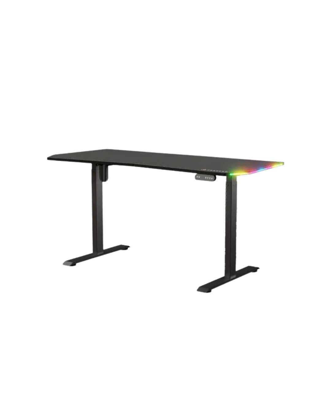 Mesa Gaming Forgeon Battleground Black Elevável com Motor 140x70cm RGB Preta - Bee Store