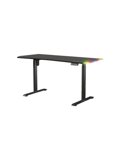 Mesa Gaming Forgeon Battleground Black Elevável com Motor 160x70cm RGB Preta - Bee Store