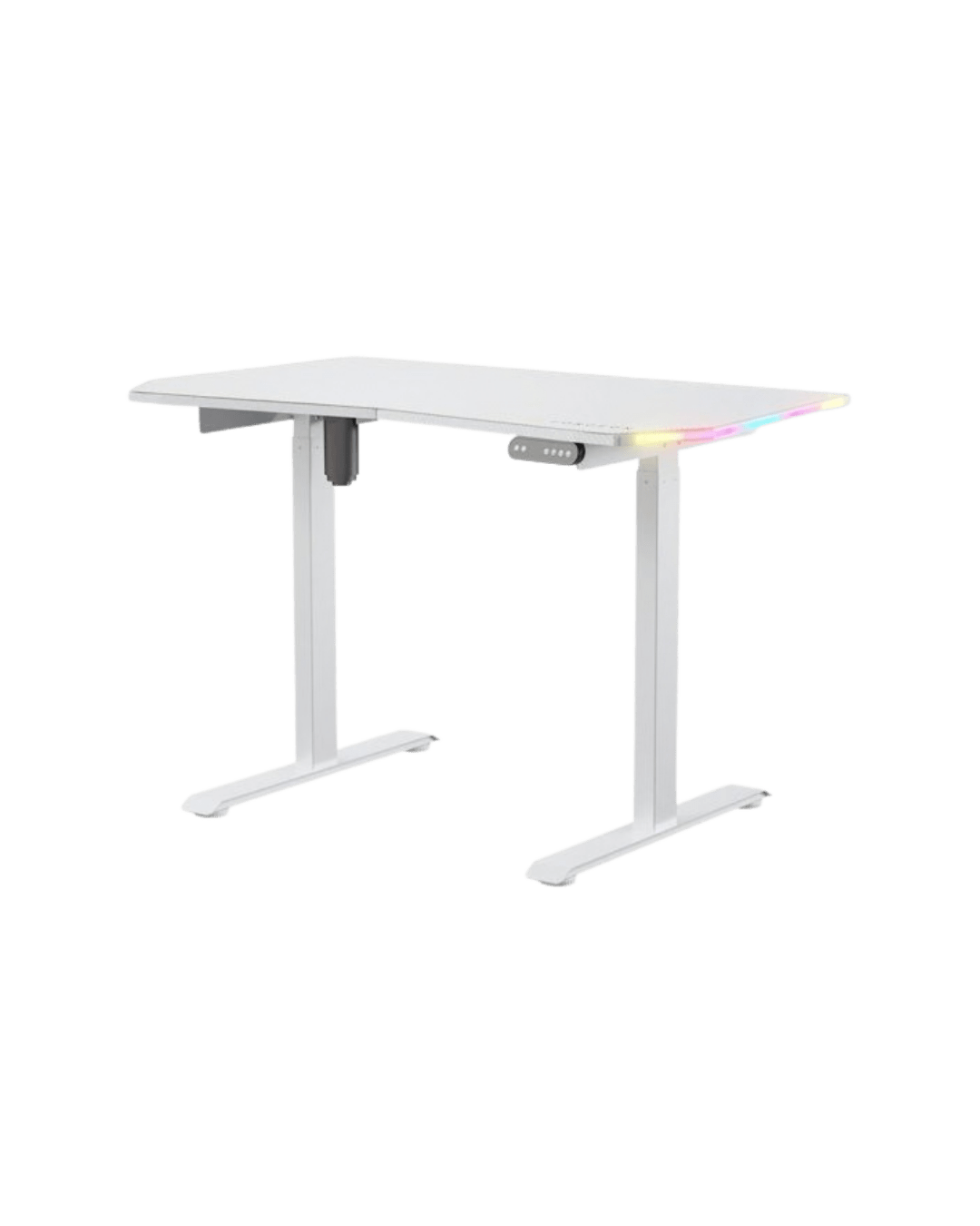 Mesa Gaming Forgeon Battleground White Elevável com Motor 120x70cm RGB Branca - Bee Store