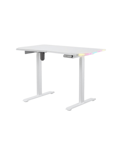 Mesa Gaming Forgeon Battleground White Elevável com Motor 120x70cm RGB Branca - Bee Store
