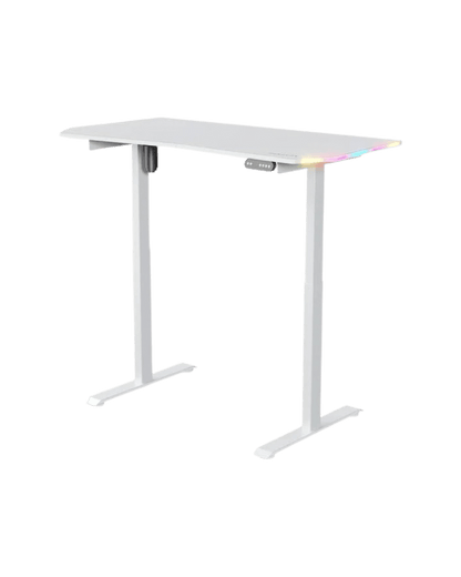 Mesa Gaming Forgeon Battleground White Elevável com Motor 140x70cm RGB Branca - Bee Store
