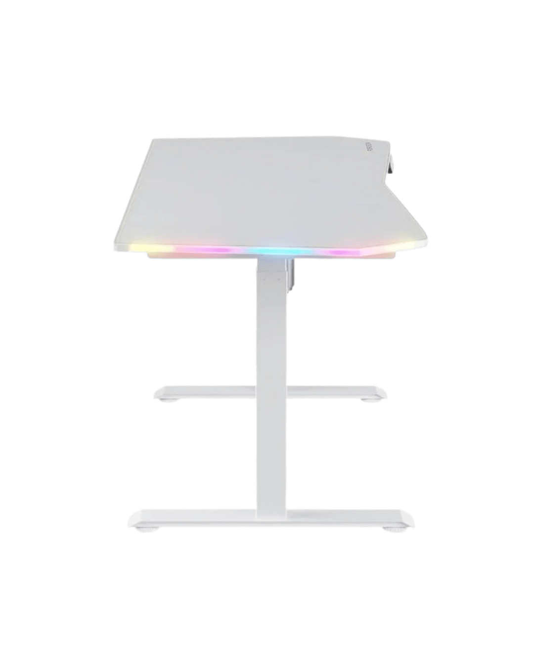 Mesa Gaming Forgeon Battleground White Elevável com Motor 140x70cm RGB Branca - Bee Store