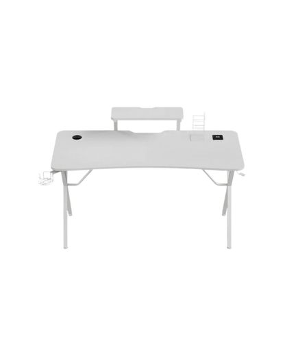 Mesa Gaming Tempest Haven White 120x60cm RGB Branca - Bee Store