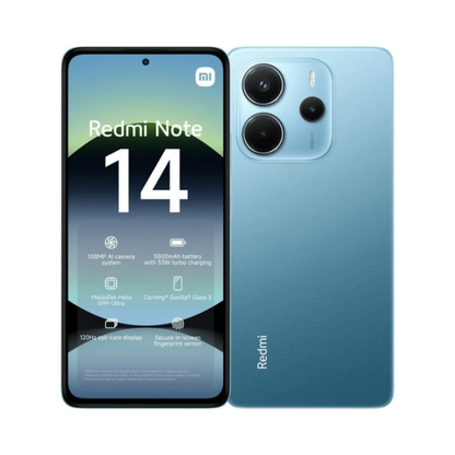Xiaomi Redmi Note 14 4G Dual Sim 8GB RAM 256GB - Ocean Blue - Bee Store