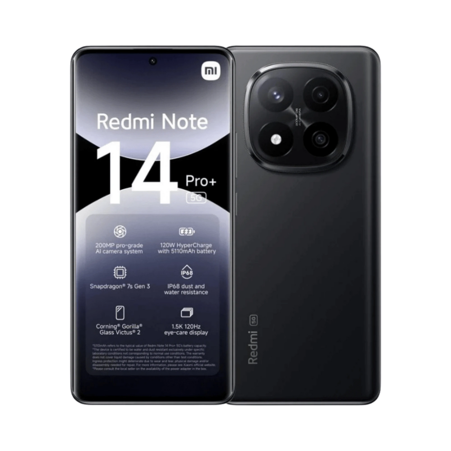 Xiaomi Redmi Note 14 Pro+ 5G Dual Sim 8GB RAM 256GB - Midnight Black - Bee Store