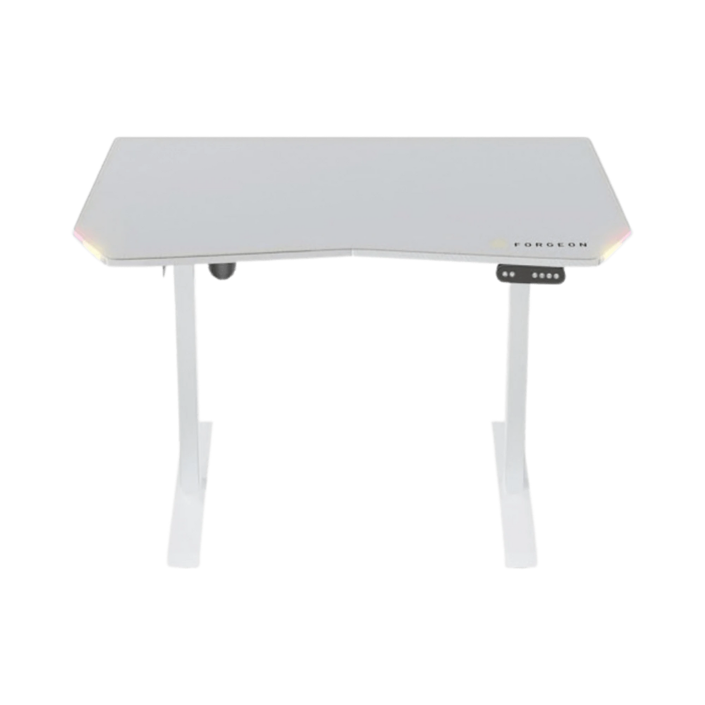 Mesa Gaming Forgeon Battleground White Elevável com Motor 120x70cm RGB Branca - Bee Store