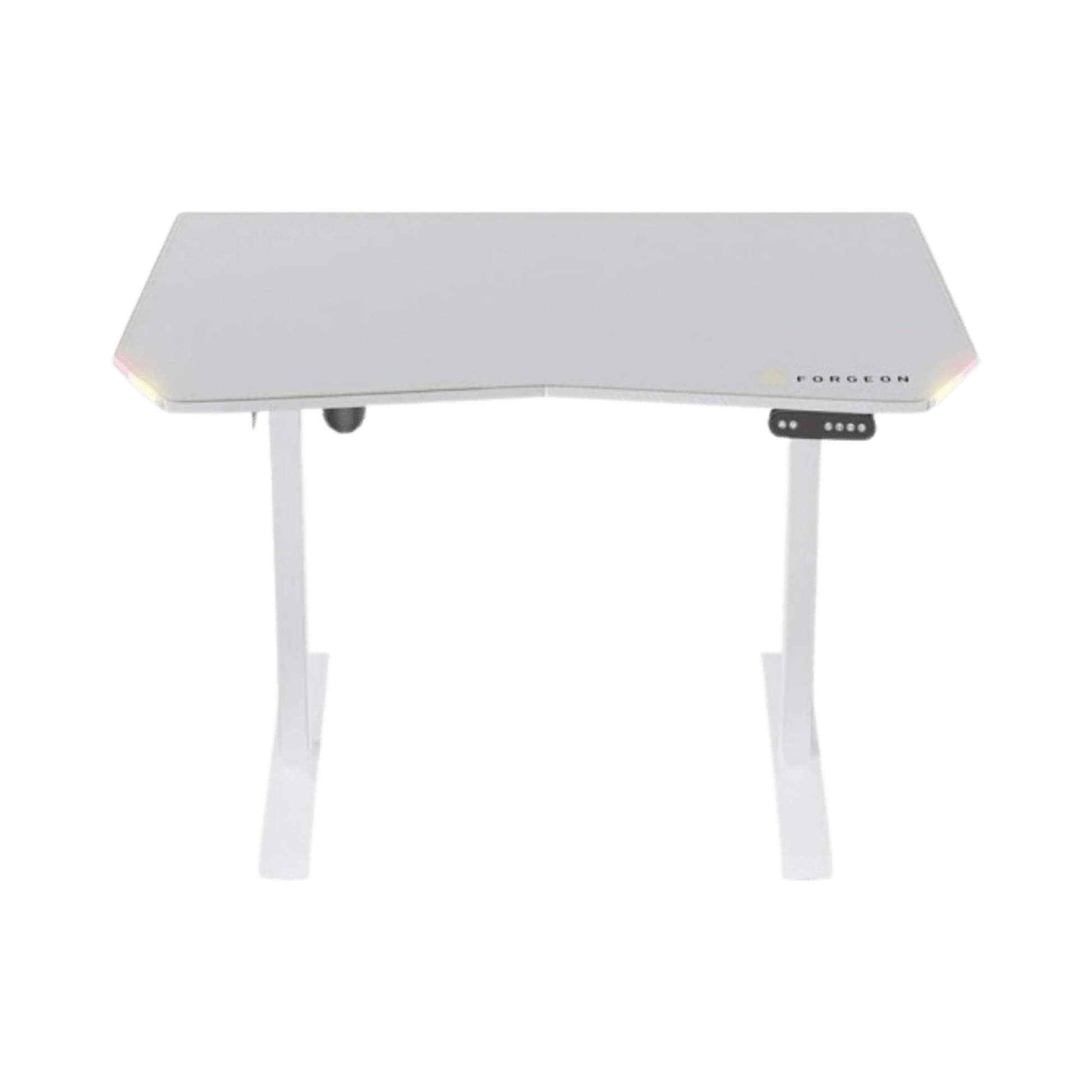 Mesa Gaming Forgeon Battleground White Elevável com Motor 120x70cm RGB Branca - Bee Store