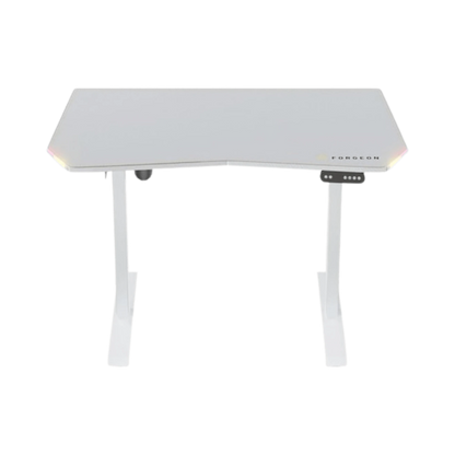 Mesa Gaming Forgeon Battleground White Elevável com Motor 120x70cm RGB Branca - Bee Store