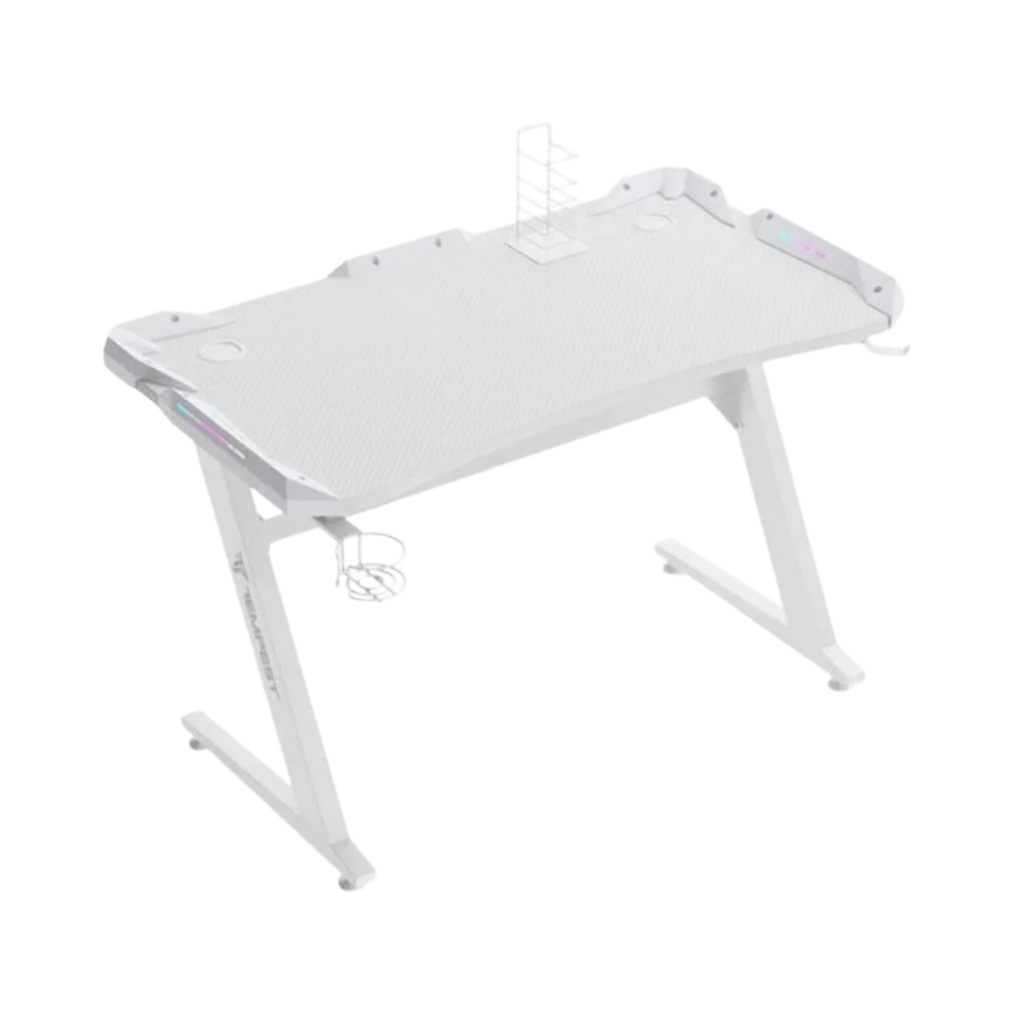 Mesa Gaming Tempest Safezone White 120x66cm RGB Branca - Bee Store