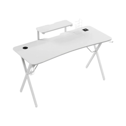 Mesa Gaming Tempest Haven White 140x60cm RGB Branca - Bee Store