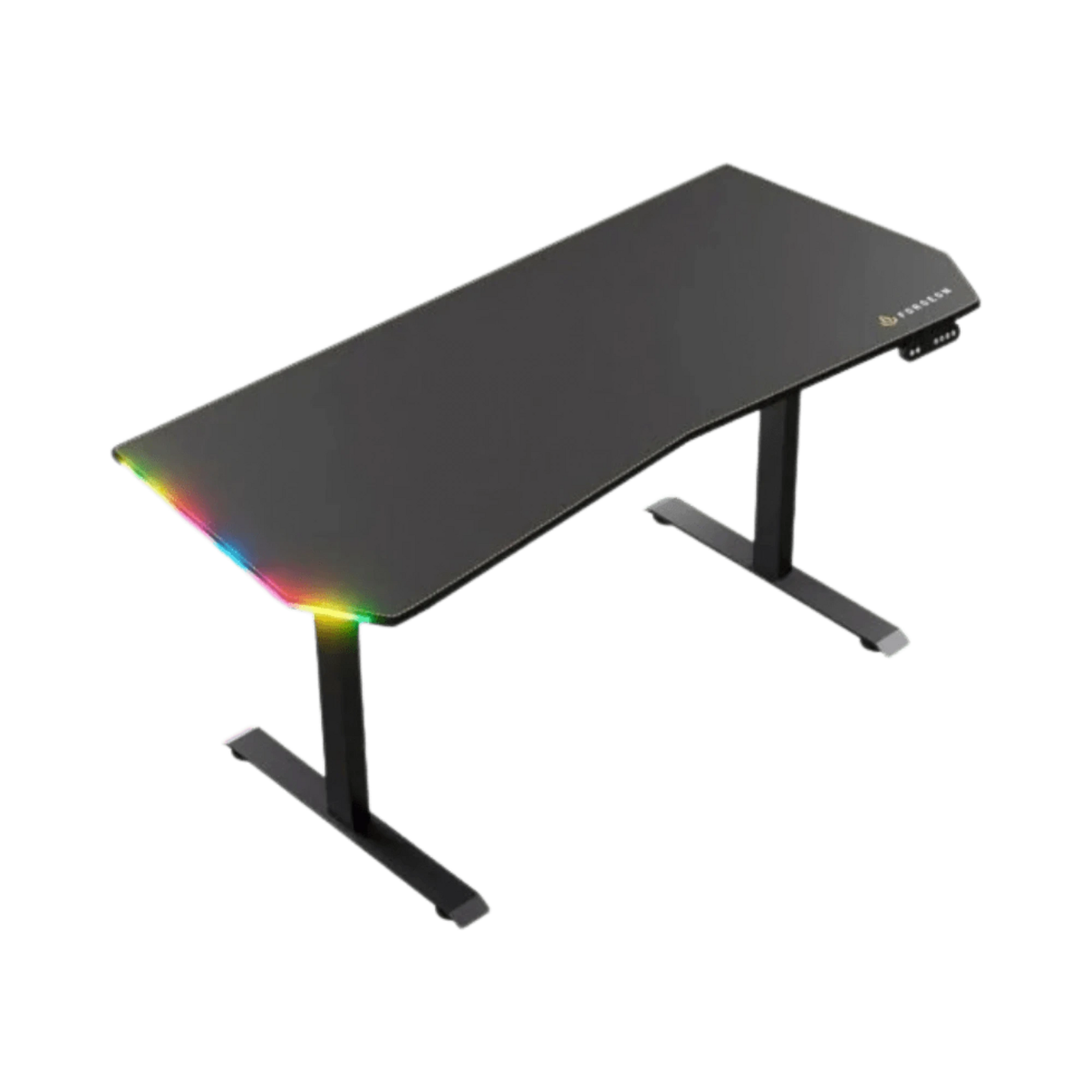 Mesa Gaming Forgeon Battleground Black Elevável com Motor 140x70cm RGB Preta - Bee Store