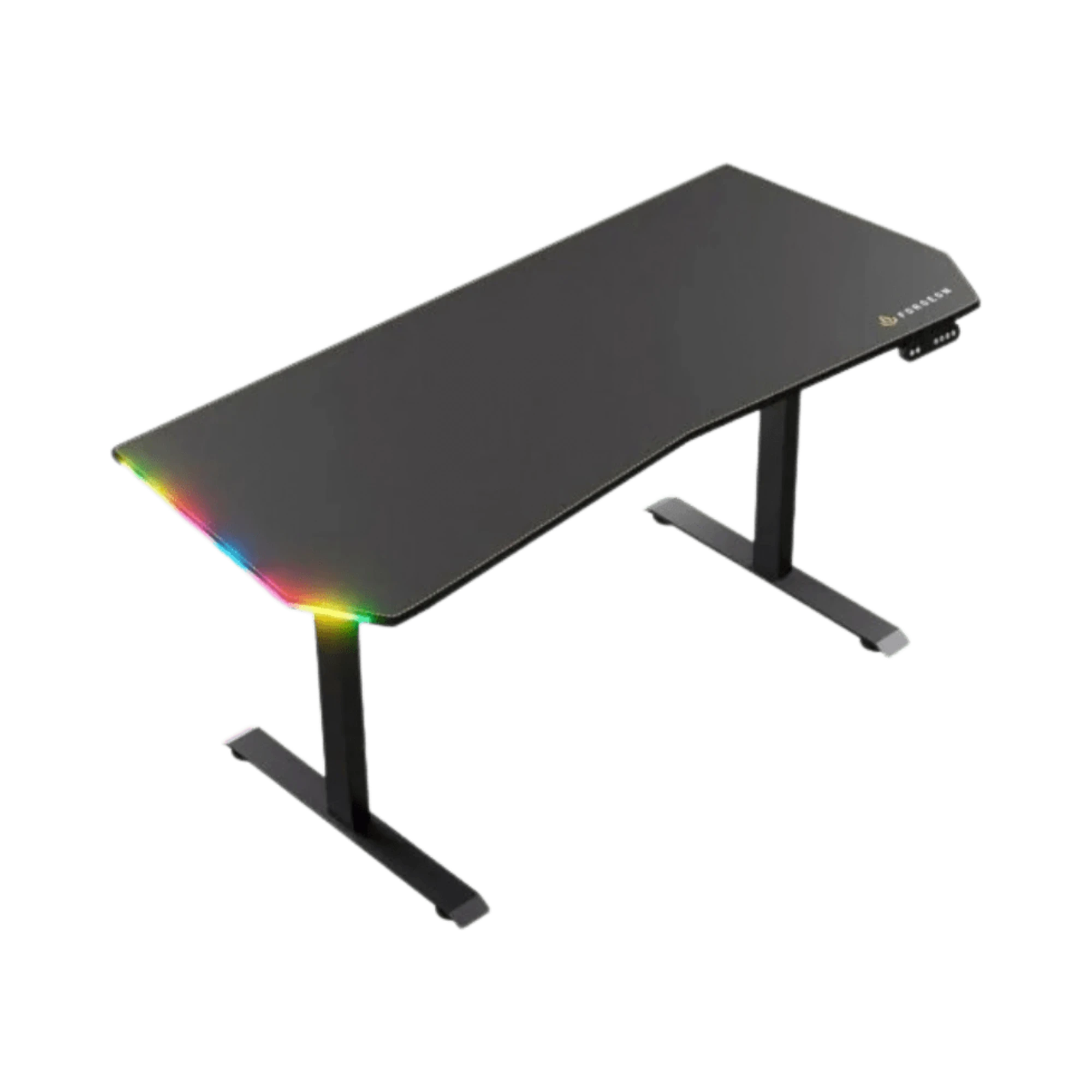 Mesa Gaming Forgeon Battleground Black Elevável com Motor 140x70cm RGB Preta - Bee Store