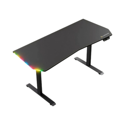 Mesa Gaming Forgeon Battleground Black Elevável com Motor 140x70cm RGB Preta - Bee Store