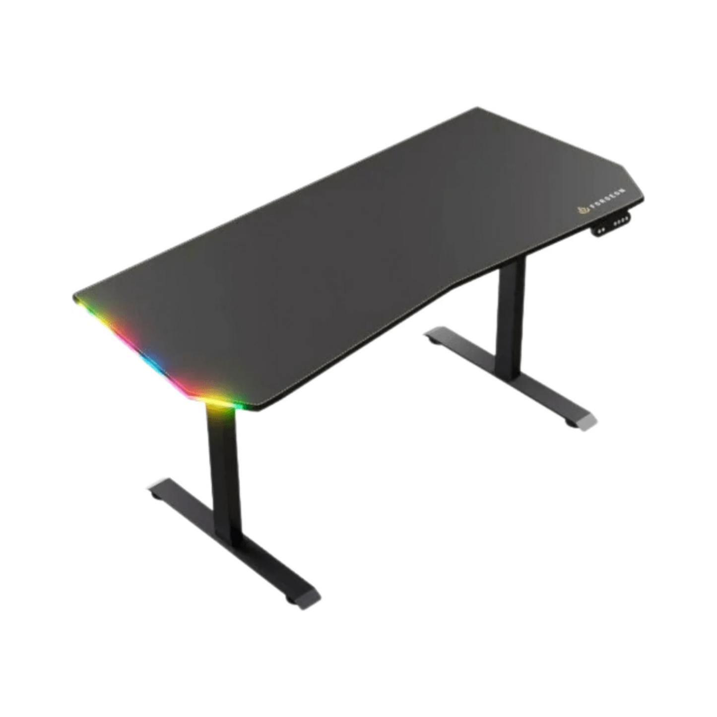 Mesa Gaming Forgeon Battleground Black Elevável com Motor 160x70cm RGB Preta - Bee Store