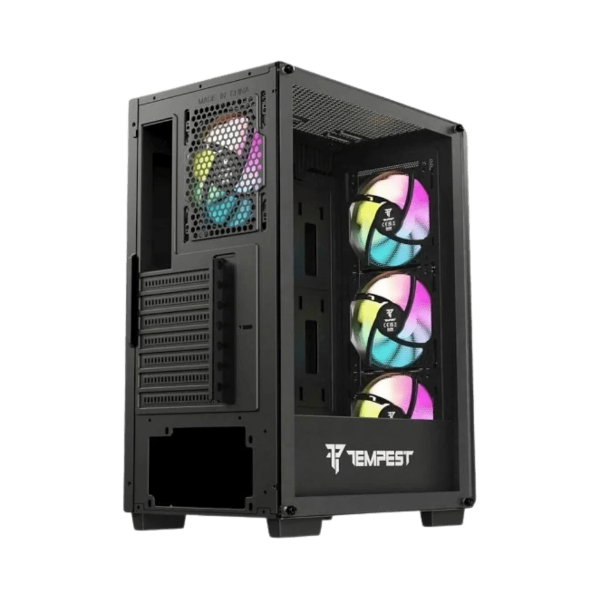 Caixa PC Tempest Garrison ARGB ATX | Vidro Temperado | USB 3.0 | Preta - Bee Store