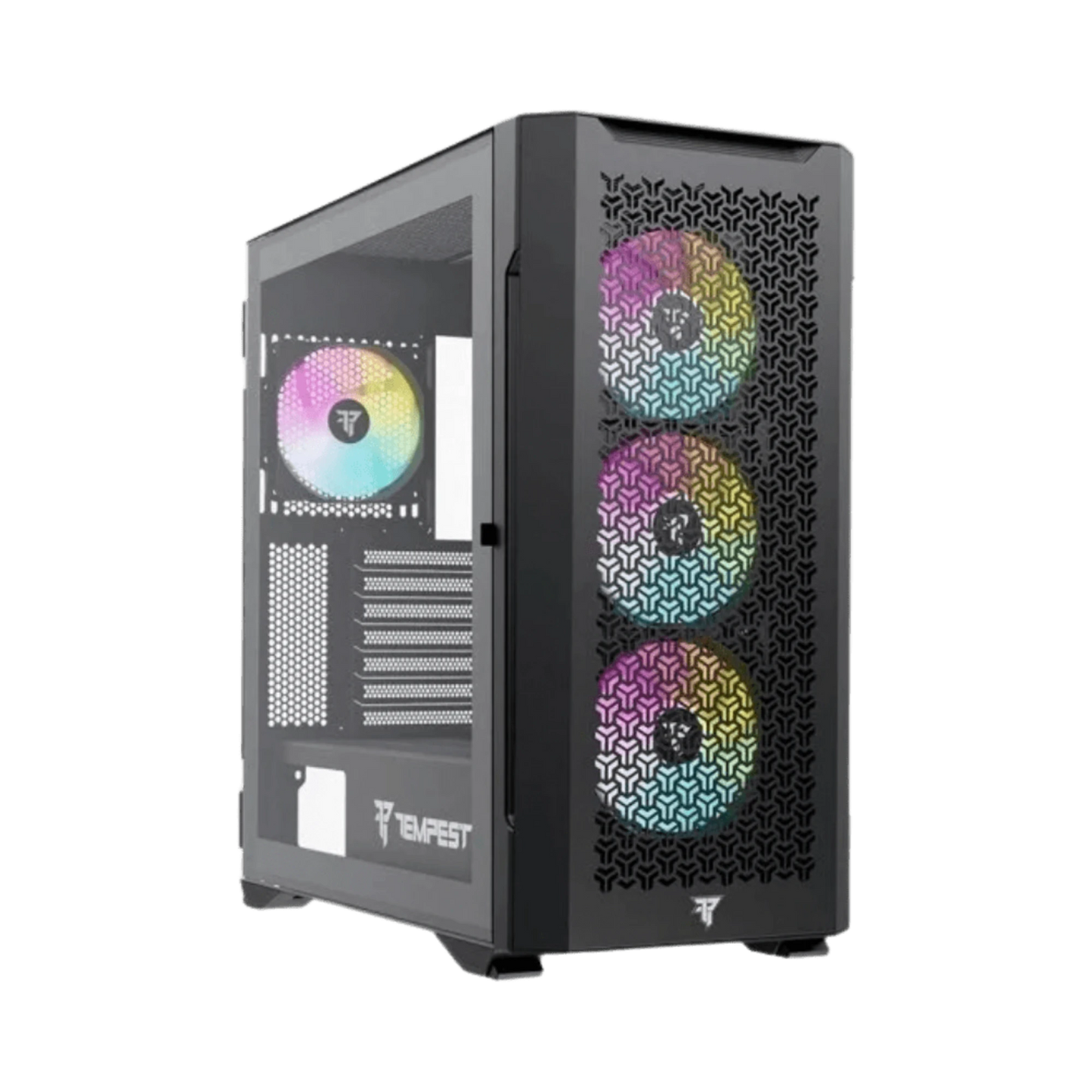 Caixa PC Tempest Bastion ARGB ATX | Painel Mesh | Vidro Temperado | Preta - Bee Store