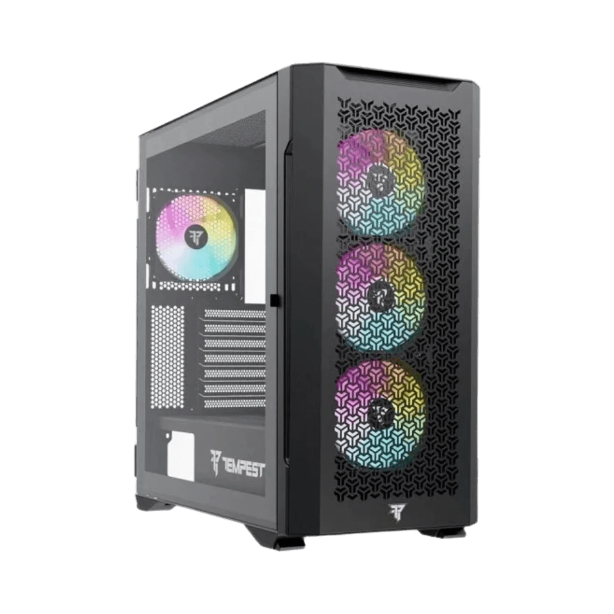 Caixa PC Tempest Bastion ARGB ATX | Painel Mesh | Vidro Temperado | Preta - Bee Store