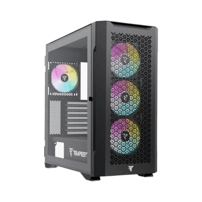 Caixa PC Tempest Bastion ARGB ATX | Painel Mesh | Vidro Temperado | Preta - Bee Store