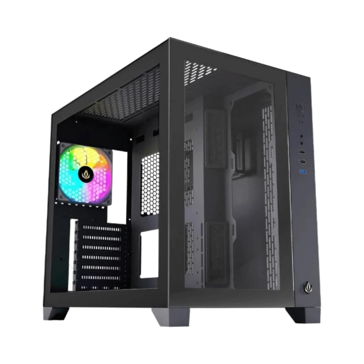 Caixa PC Forgeon Tiberium ARGB Torre ATX | Vidro Temperado | USB 3.0 | Preta - Bee Store