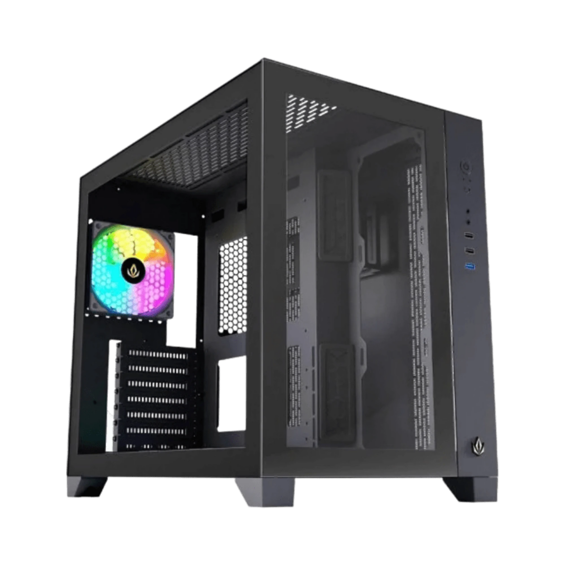 Caixa PC Forgeon Tiberium ARGB Torre ATX | Vidro Temperado | USB 3.0 | Preta - Bee Store