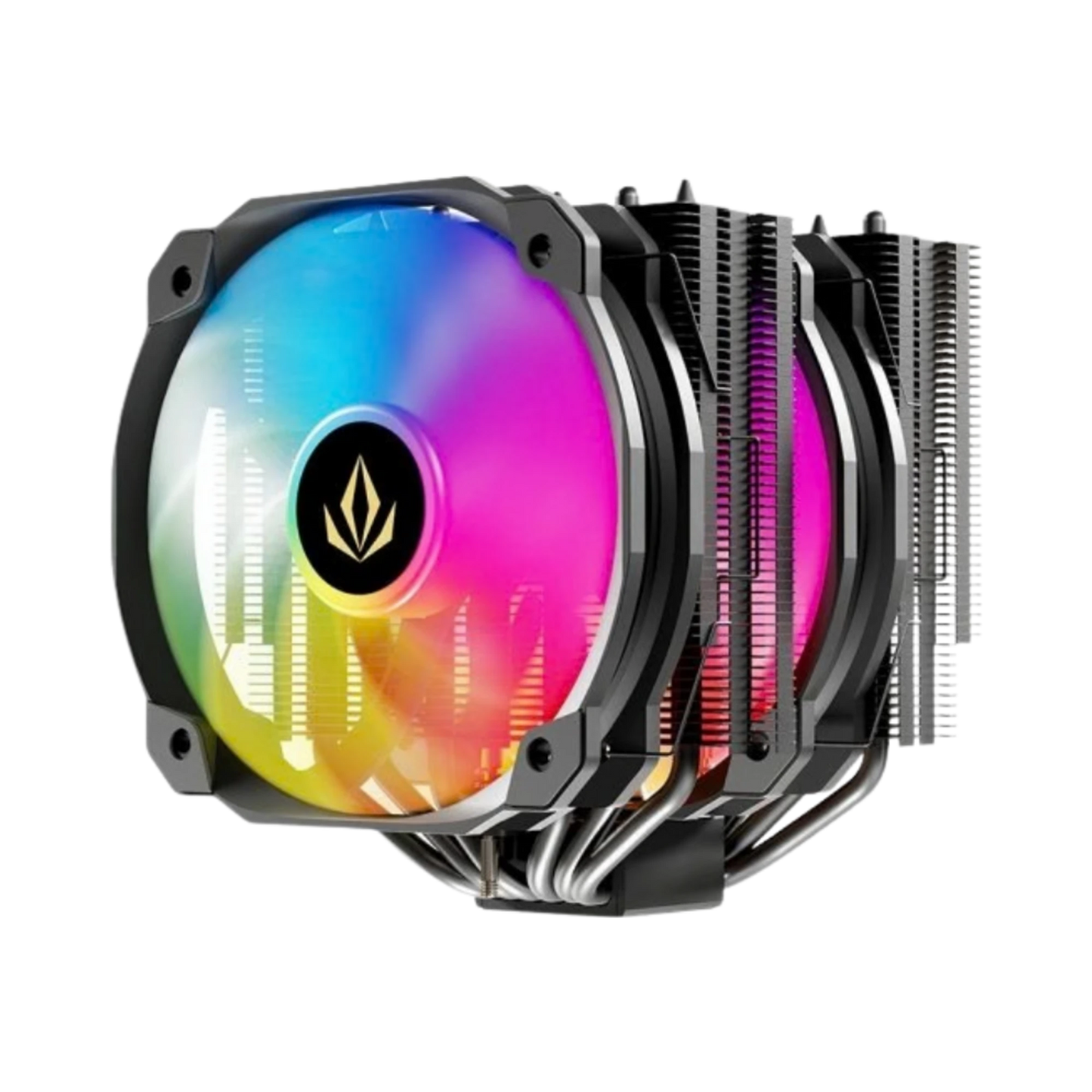 Cooler CPU Forgeon Windlord ARGB | Dual Heatsink | 6 Pipes | 2x140mm | Preto - Bee Store