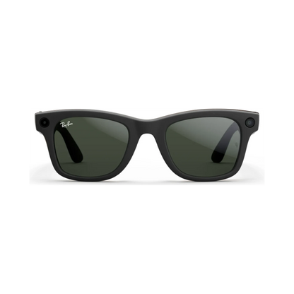 Ray-Ban Meta Wayfarer Gen1 AI Glasses - Matte Black/Clear to Graphite Green