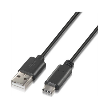 Cabo USB 2.0 Tipo-C Aisens USB Tipo-C Macho / USB Macho 1m - Preto