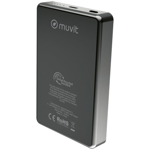 Powerbank 10000mAh / 20W/ Wireless/ Inclui Cabo USB Tipo-C - Preto